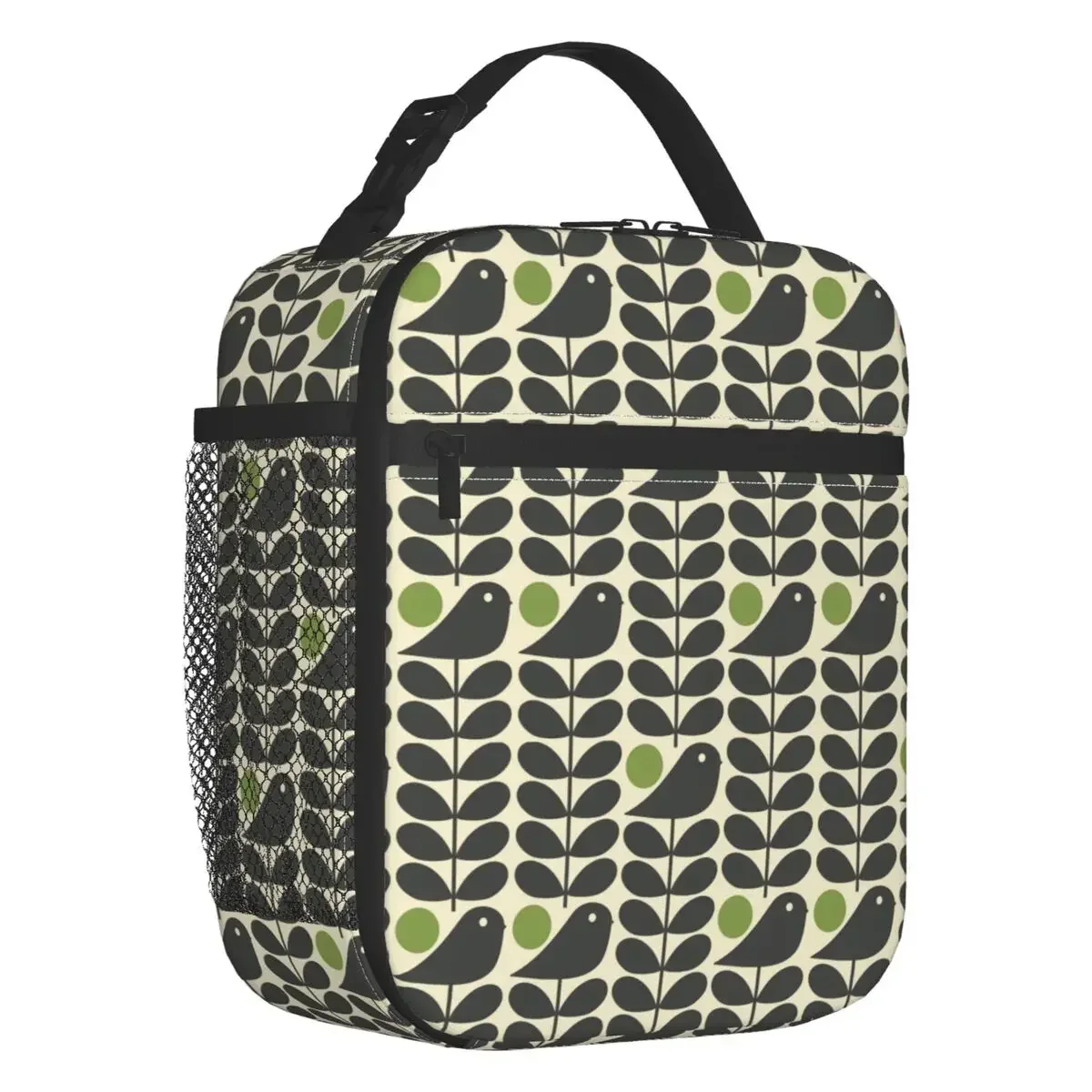 Custom Orla Kiely Dark Color Lunch Bag Men Women Cooler Warm Insulated Lunch Box for Kids School