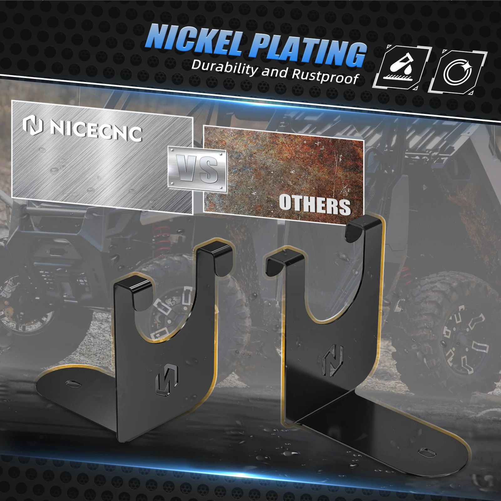 NICECNC Kühlerhalterungen für Polaris RZR 1000 XP 2021 Neuer Ozark 26qt Kühler mit Ablassstopfen Kühlerhalterungs-Kit passend für UTV-Zubehör – Detail 6