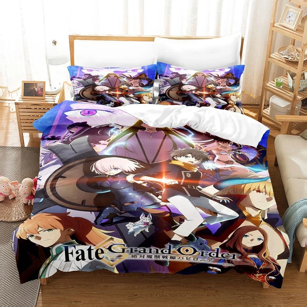 3D Print Anime Bed Sheet Fate Grand Order Bedding Set Single Twin Full Queen King Size Bed Set Adult Kid Bedroom Duvetcover Sets