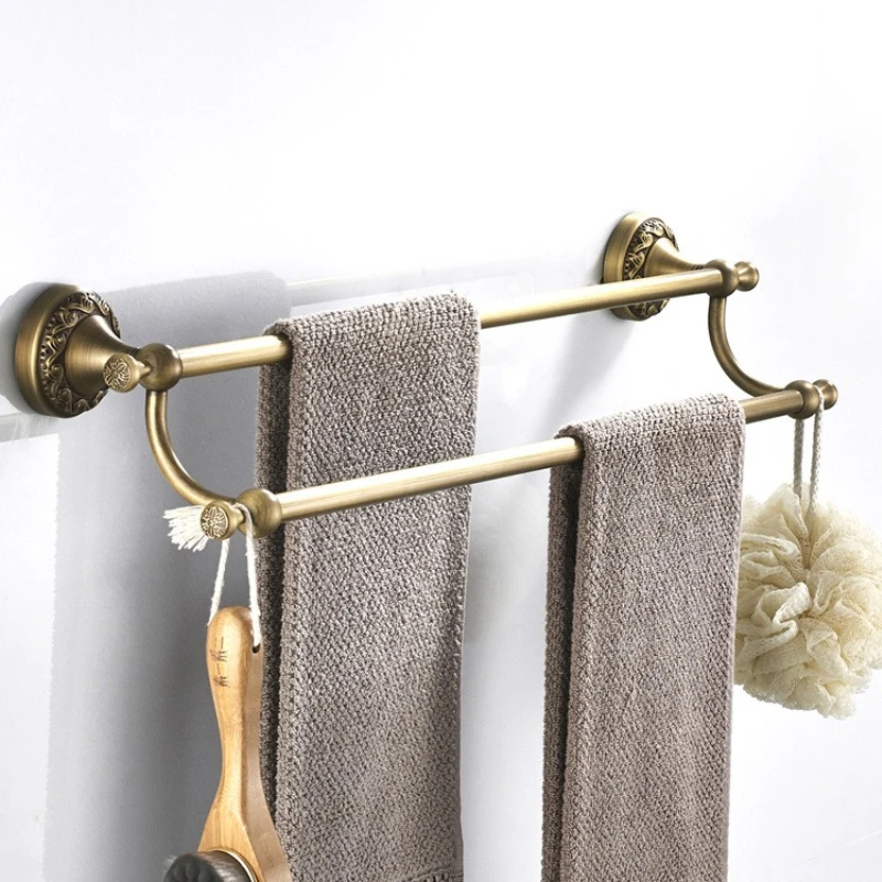 

Antique brass bathroom towel rack, single towel rack, pure aluminum towel rack, bathroom accessories