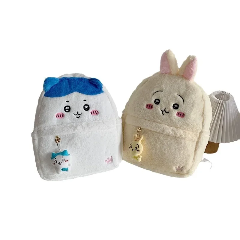 Miniso Usagi plecak Cartoon śliczne Kawaii Chiikawa pluszowy Crossbody plecak o dużej pojemności torba studencka akcesoria anime prezenty