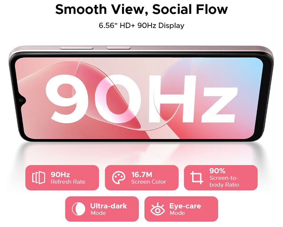DOOGEE Note 60 Smartphone 6150mAh Battery 6.56'' Display 32GB(3+29) 128GB 13MP Main Camera UNISOC T7225 Android 16 Mobile Phone