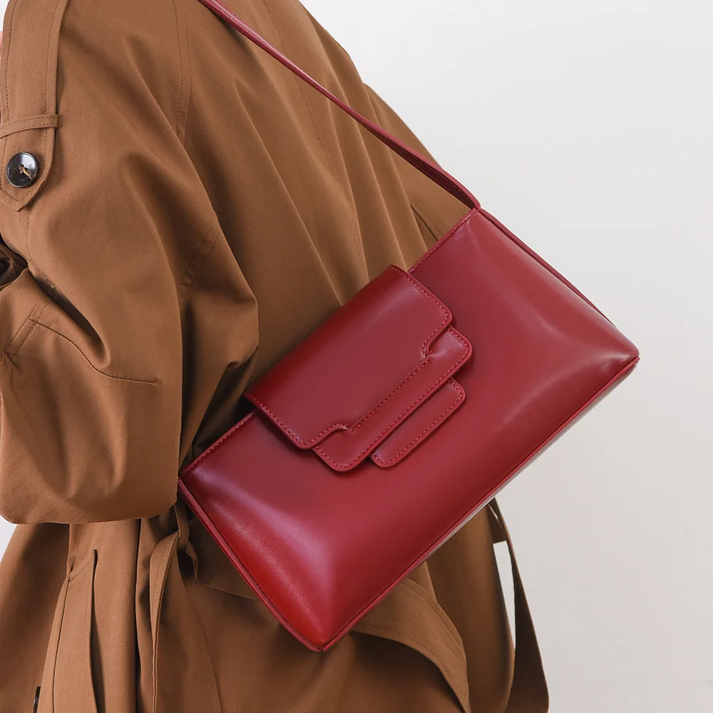 

2025 г., модная женская сумка-мессенджер на одно плечо в иностранном стиле, нишевый дизайн, простая женская сумка-мессенджер High Sense