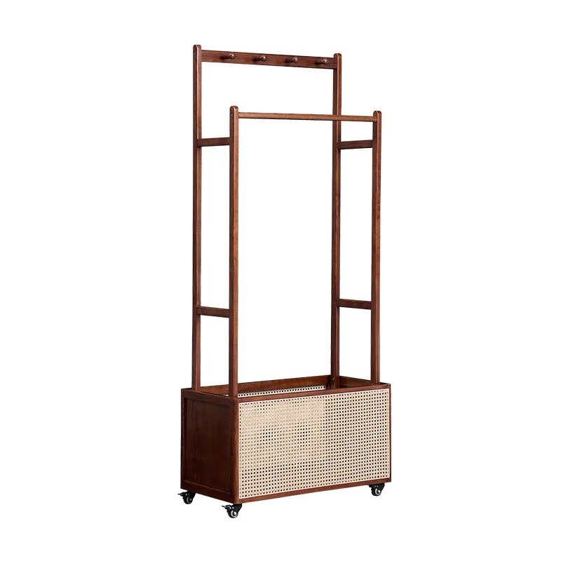 

Bedroom Multifunctional Vintage Hanger Ash Wood Vertical Storage Rack