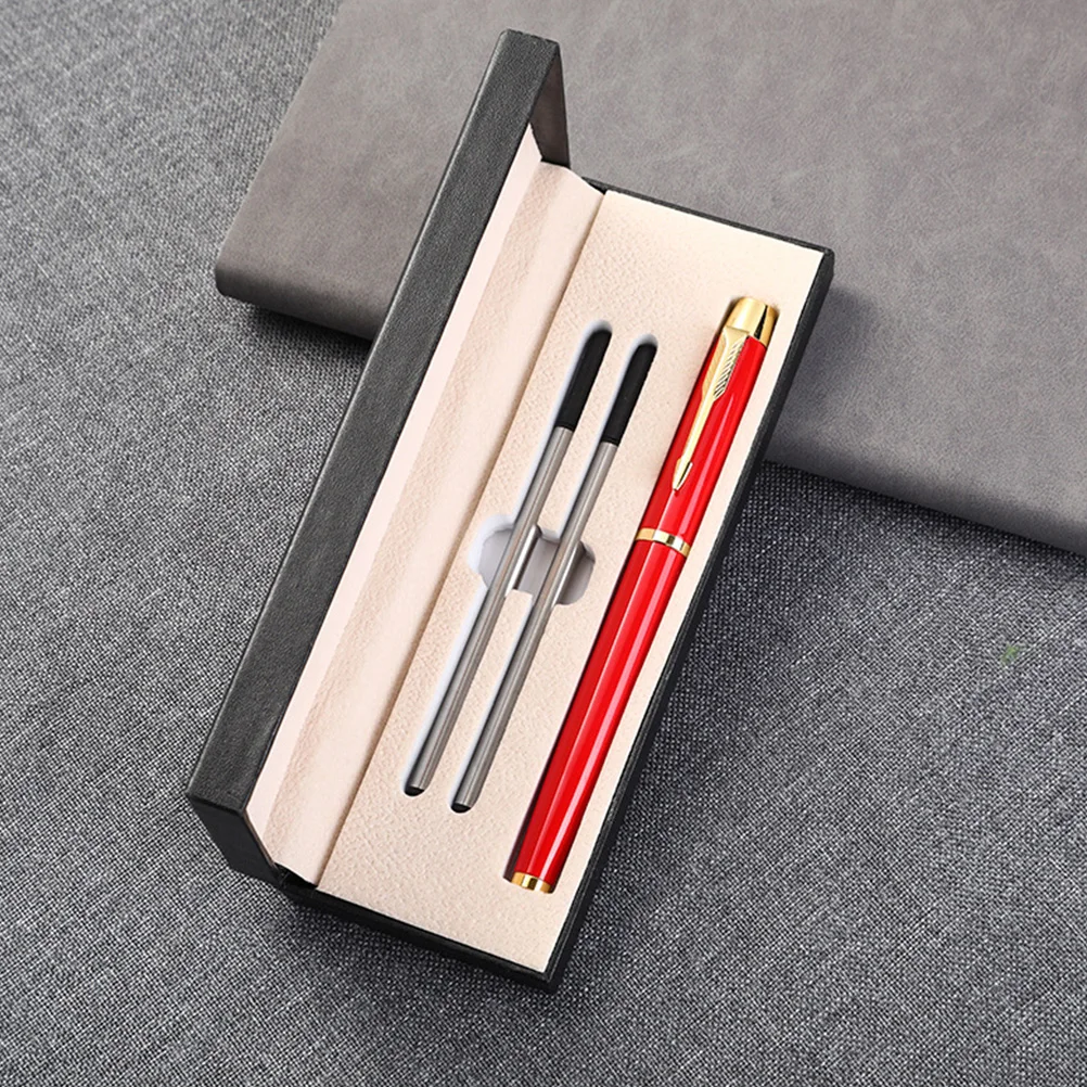 

Metal Pen Set Business Events Souvenir Conference Roller Office Gifts Man Stainless Steel Writing Tool Refined Style Smooth
