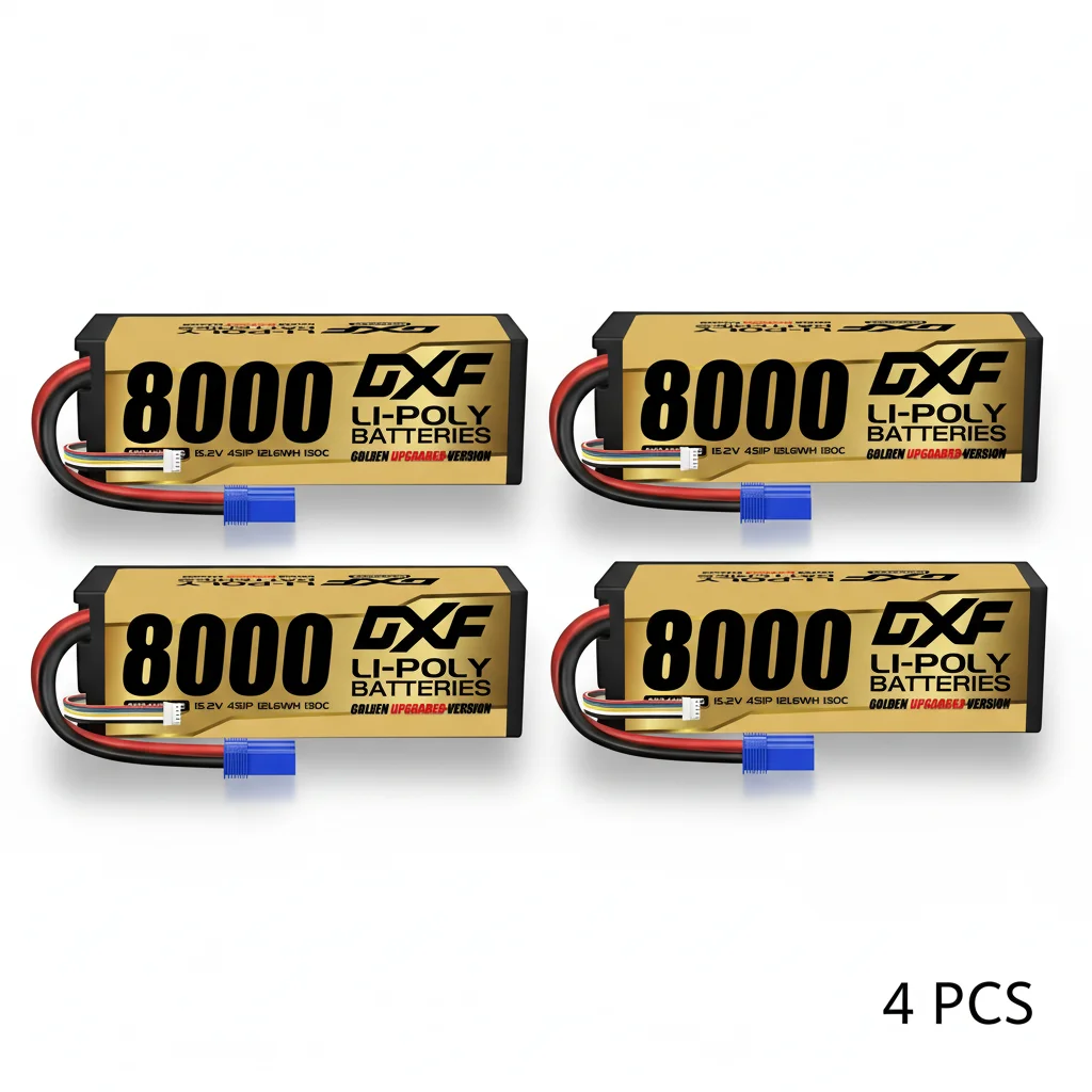 DXF 4S Lipo Batterij 8000mAh 15.2V 130C XT90 Plug Hardcase voor 1/10 Buggy Truggy Offroad Boot Auto Boot Truck RACING Helikopter