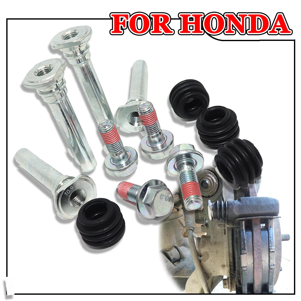 

Left Rear Right Brake Caliper Cylinder Slider Guide Pin For Disc Housing Bolt Rubber Boot Seal Kit For Honda CIVIC 1.6 EP2 S2000