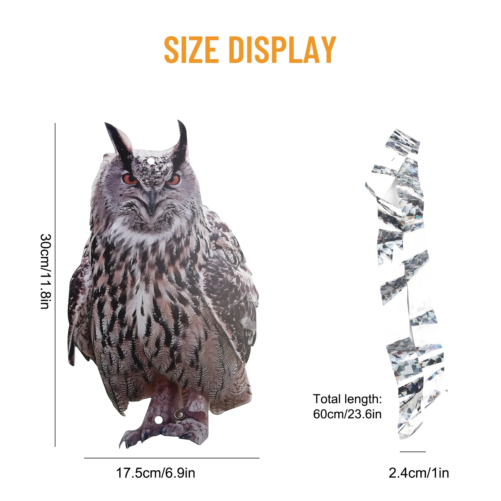 Bird Control Owl Decor 1pc 30x17.5cm for acrylic Fake Owl Statue For Home Garden Decor Scarecrow High Quality Bird