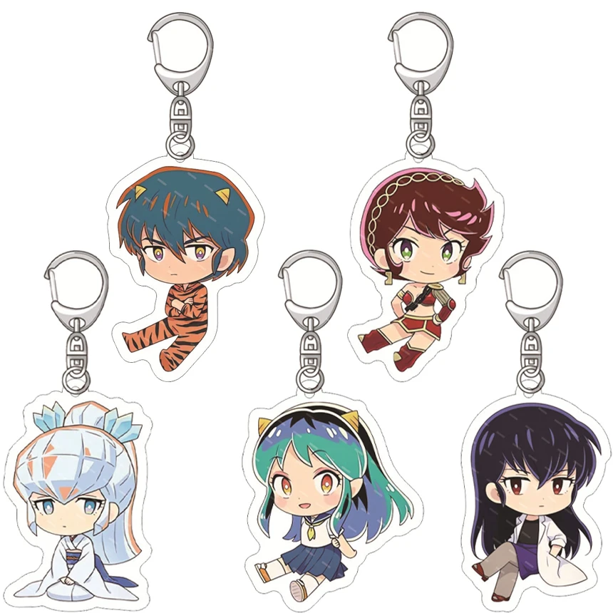 55MM Anime Urusei Yatsura Figur Ataru Moroboshi Lum Shinobu Miyake Ryoko Mendou Oyuki Acryl-Schlüsselanhänger Kawaii ‌   Weihnachtsgeschenke