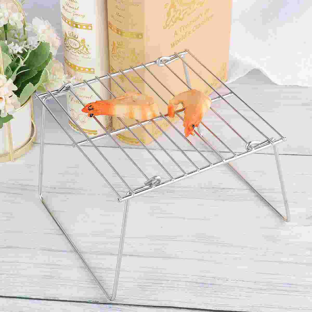 

Grill Charcoal Tray Grills Stainless Steel Folding Barbecue Simple Mini BBQ Tools