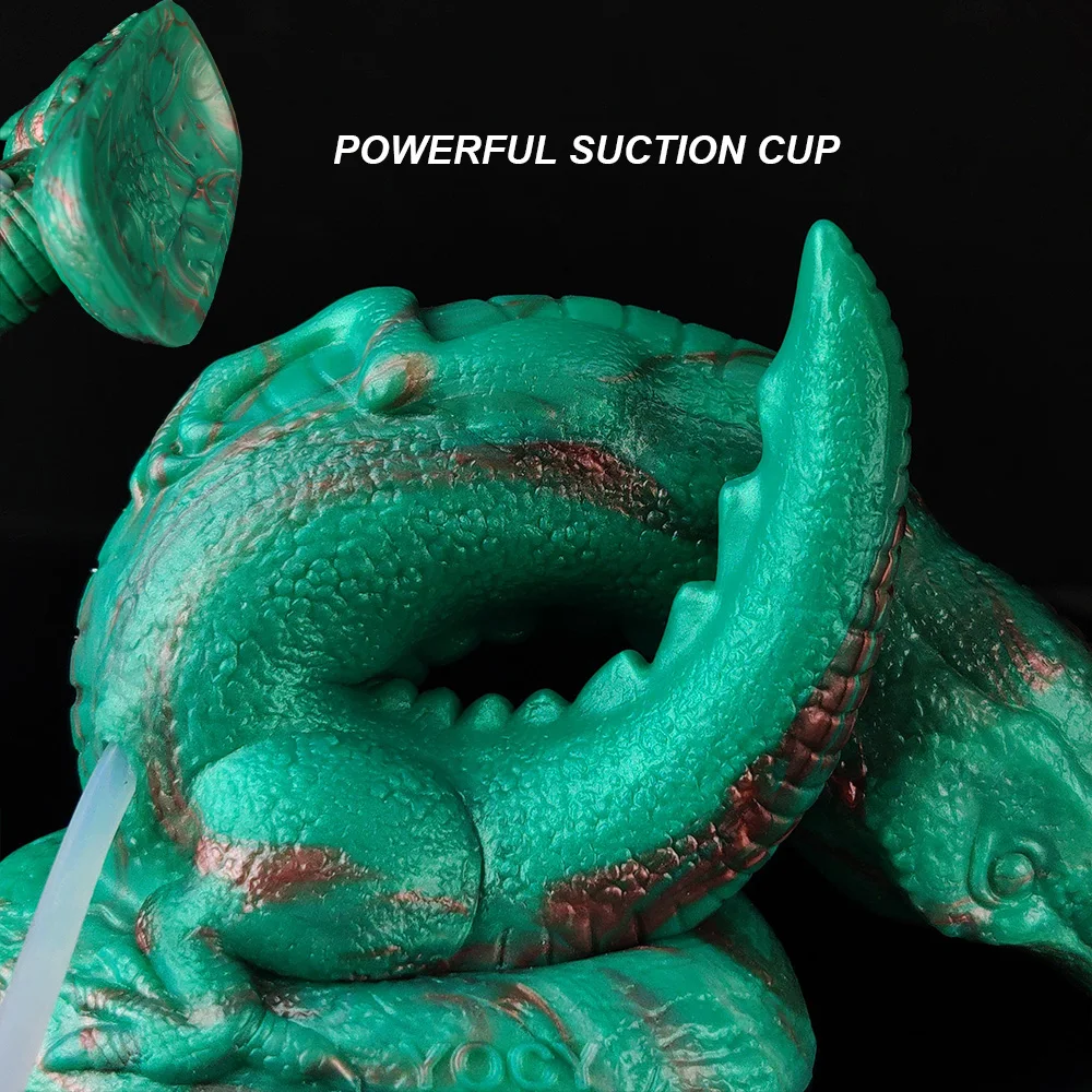 YOCY Realistic Dragon Dildo Silicone Monster Dinosaur Toy Spray Water Stimulator Sex Toy For Women Men Strap-on Anal Plug