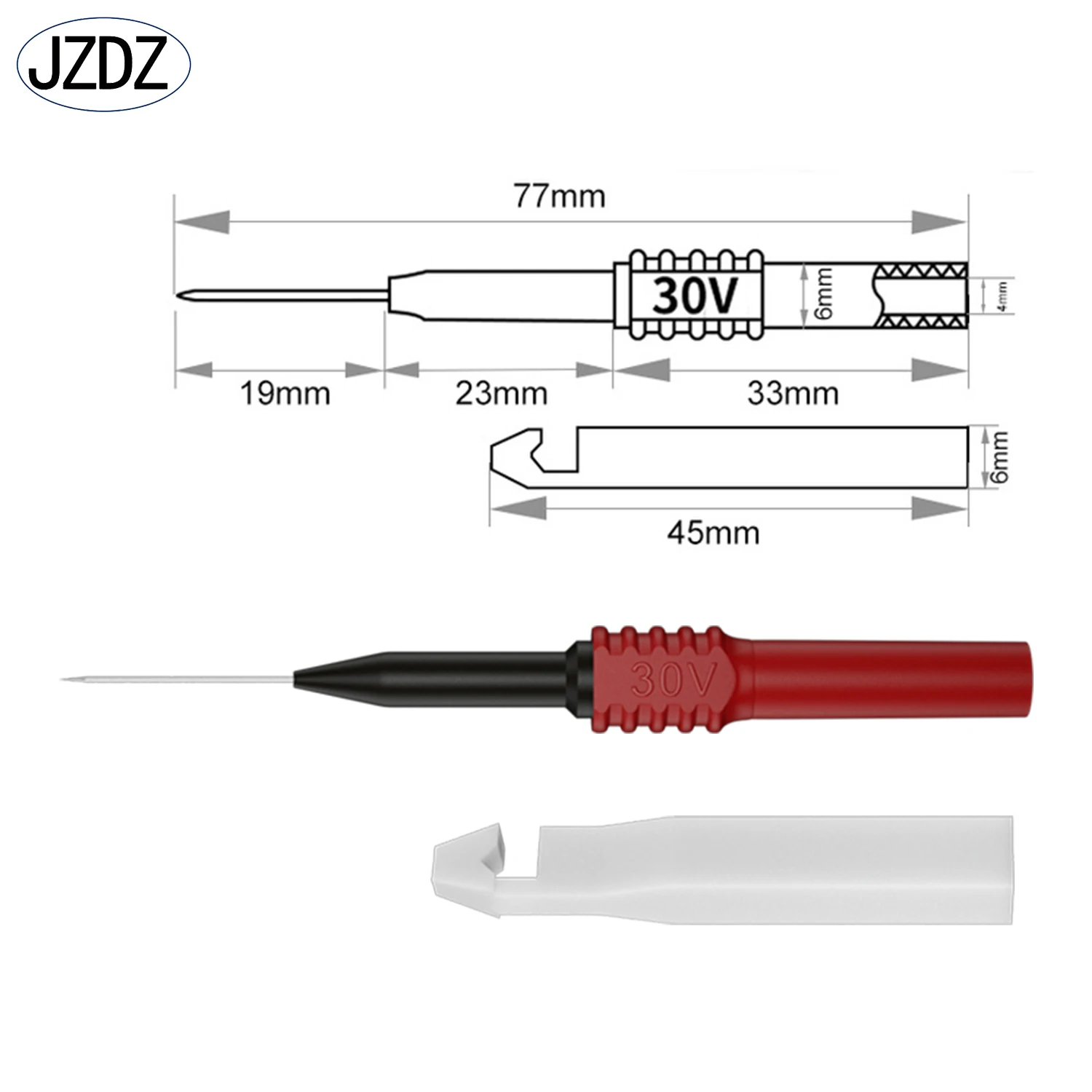 Imagem -03 - Jzdz-multímetro Digital Test Leads Kit Sondas de Teste Elétrico Grupo Clipes Jacaré Punção Wire-piercing Jt0090