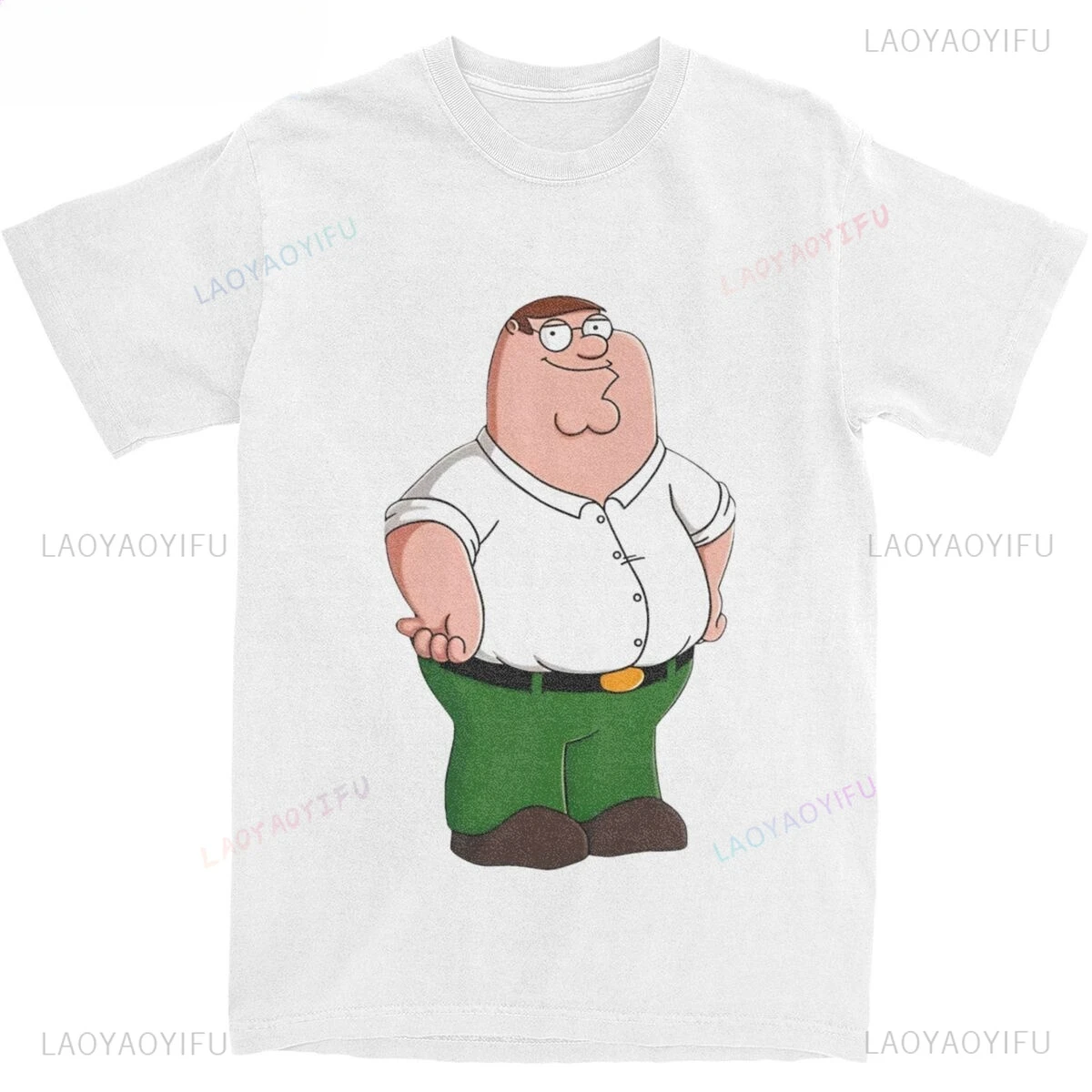

Футболка Family Guy Peter Griffin унисекс для мужчин и женщин - хлопковая футболка с графическим рисунком, уличная одежда с круглым вырезом и короткими рукавами, комедия