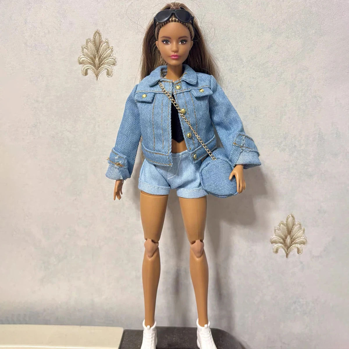 

1/6 Supermodel Doll Body Parts 22 Joints High Quality 30cm Babi Doll Dark Skin Yoga Female Body DIY Dress Up Collection Gift