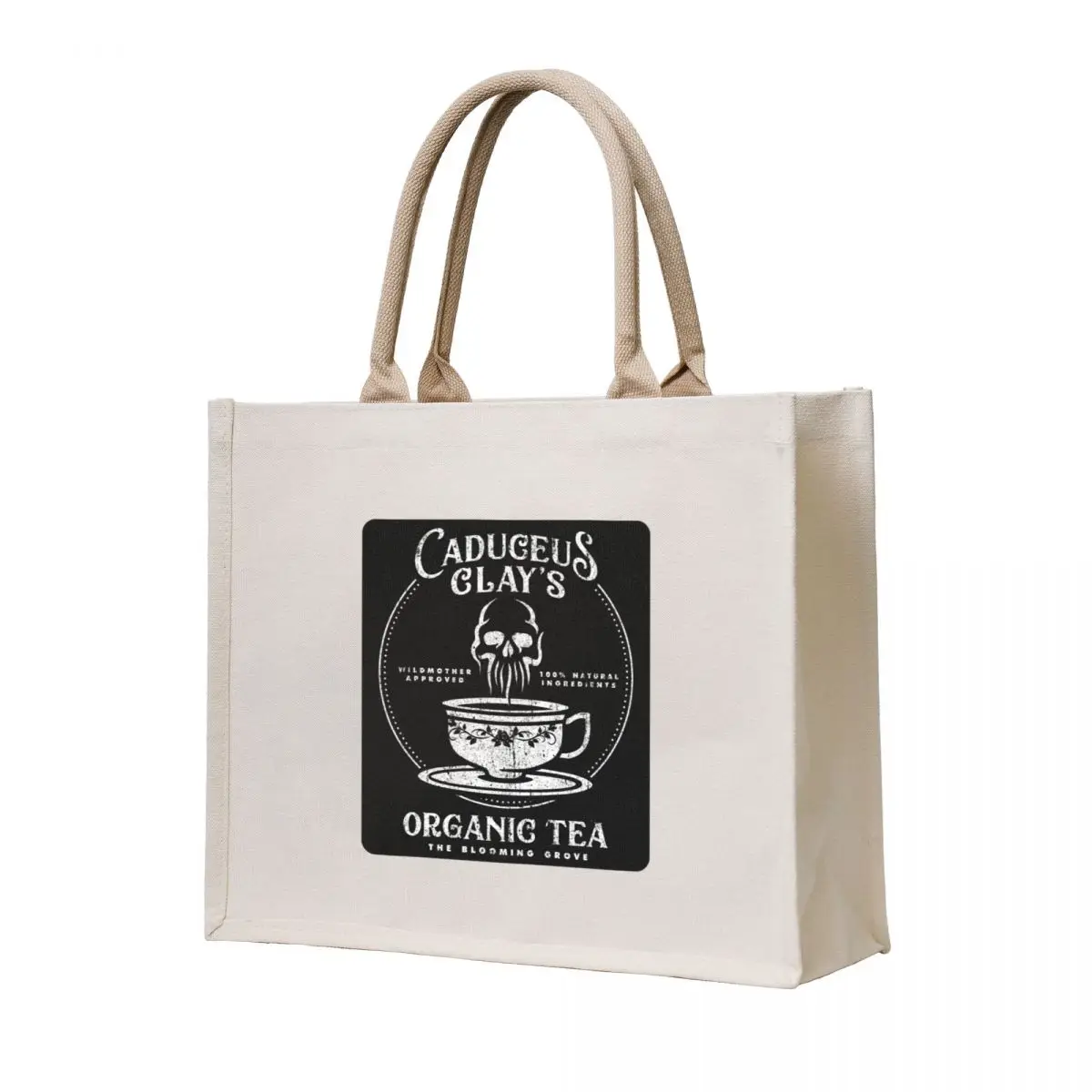 

Caduceus Clay's Organic Tea Tote Bag Cloth bags Custom bag shopping bag logo Candy bags