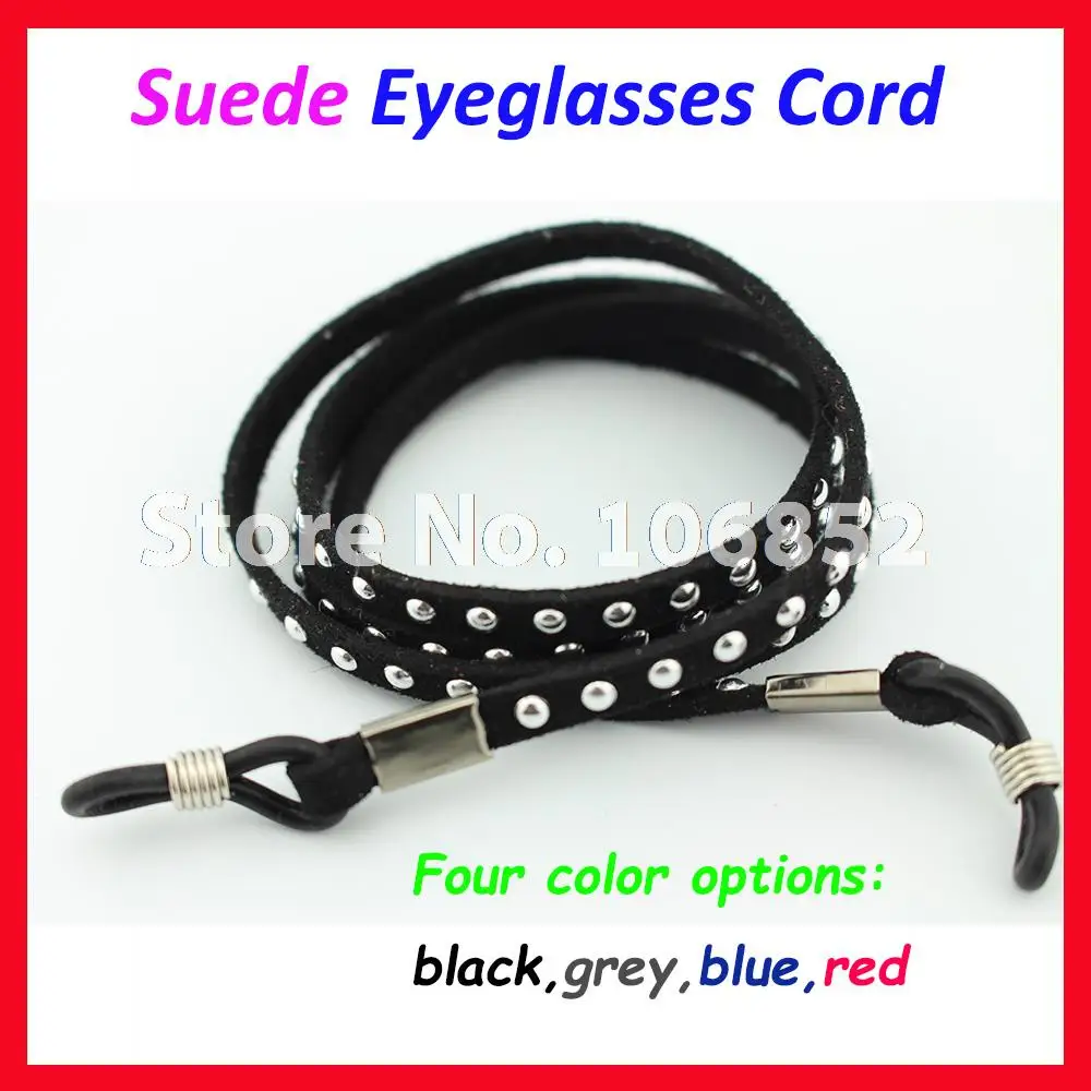 

10pcs Retro Vintage Suede Sunglasses Glasses Eyeglasses Cord Chain Eyewear String Holder With Rivet 4 colors