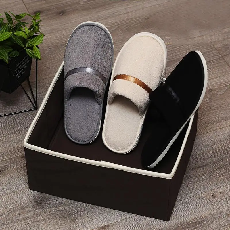 Women Indoor Slippers warm furry Home Slipper Winter Home shoes Women Men House Flat Closed Toe Slides for Bedroom Flip Flops