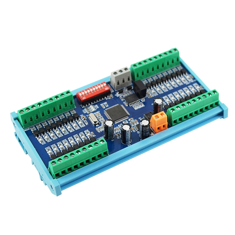 AoShangMing 32-Channel RS485 Input Module Digital Data Acquisition 24VDC with Lights Modbus RTU Communication DI Board