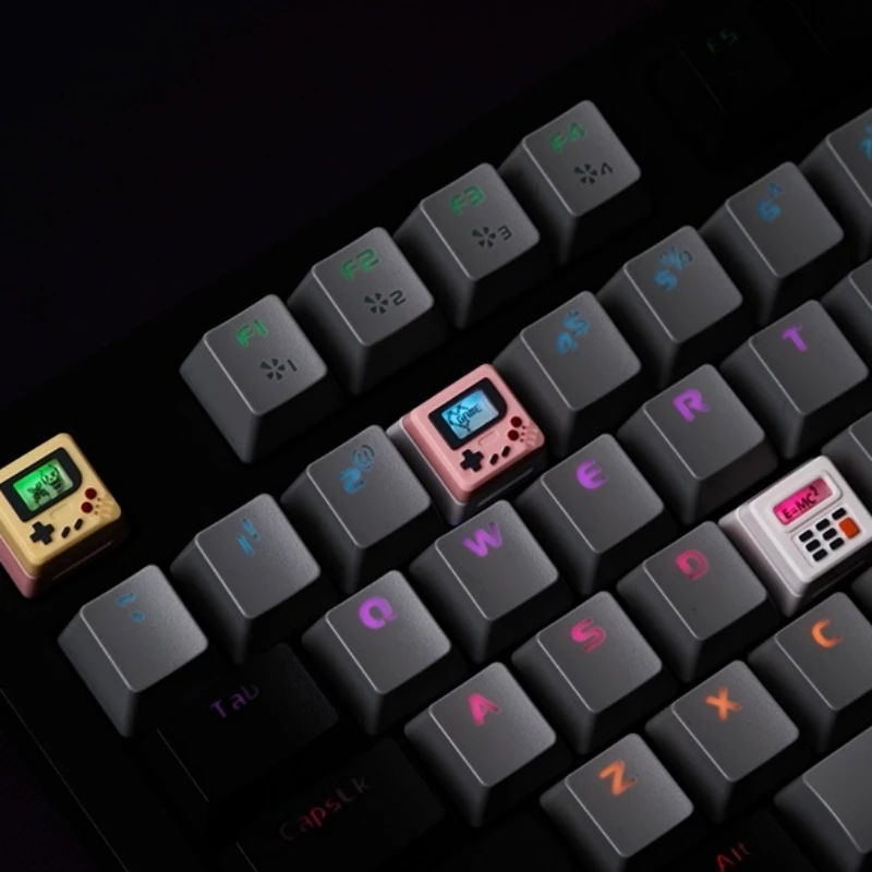 Klawiatura Keycaps 3w1 do mechanicznego klasycznego Retro ślicznego przezroczystego breloczka garnitur śliczny przycisk spersonalizowane klawisze