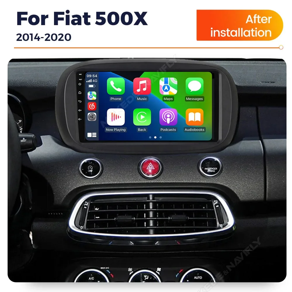 Android 15 9inch Car Radio For Fiat 500X 2014-2020 Wireless Carplay GPS Navigation Multimedia Player 2 Din Car Stereo Head Unit