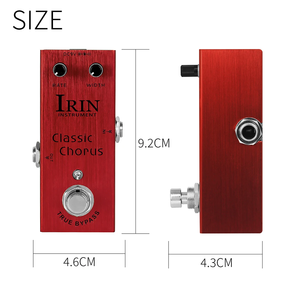 IRIN AN-09 Classic Chorus Guitar Effect Pedal Crisp & Transparent Chorus Full Bodied Sounds True Bypass Guitar Parts & Accessory