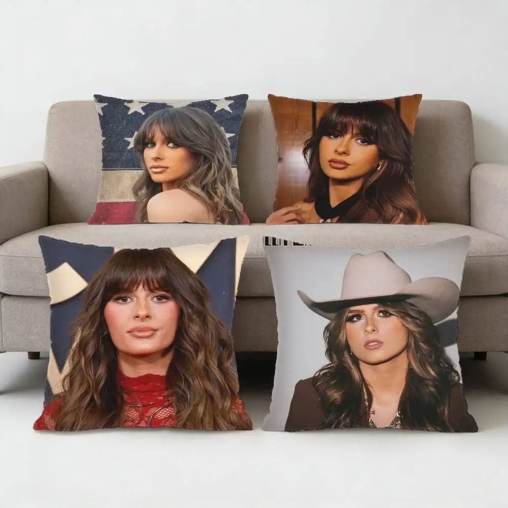 

E-Ella L-Langley Singer Pillow Case Anti-dustmite Pillowcase Invisible zipper silky short plush Sofa cushion cover