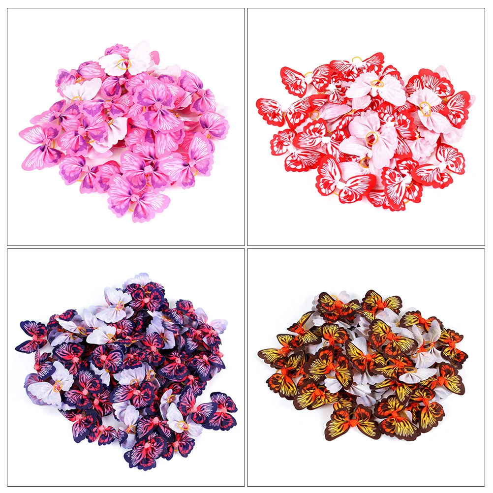 

20Pcs Assorted Color Pet Hair Bands Elastic Bow Hair Ties Topknot Grooming Accessories for Dog Cat Topknot Cat Grooming Kit