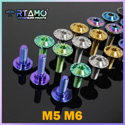 RTAMO Gr5 Titanium Bolts M5X15 M6X15 Brake Disc Bolts Step Screw Motorcycle Modifcation 1Piece