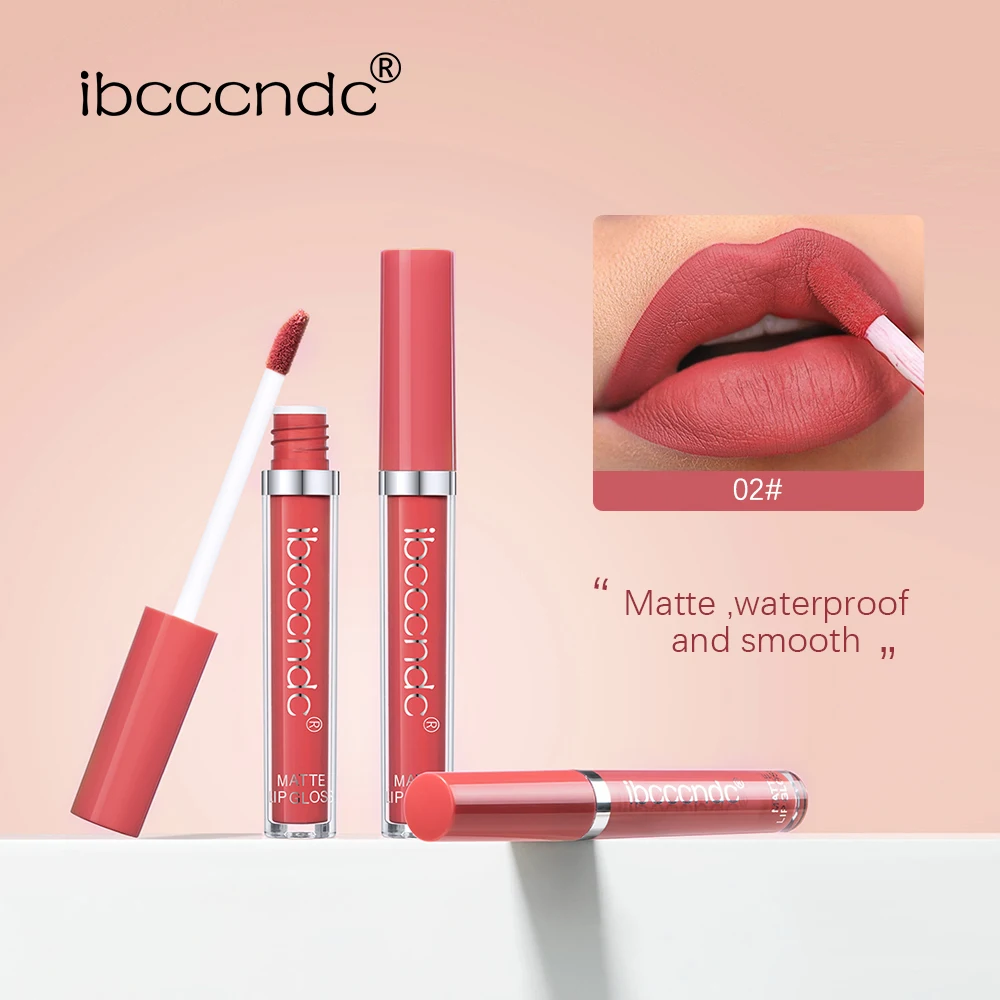 Nude matte lable gloss 12 cores de longa duração veludo batom impermeável não-fade antiaderente copo batons feminino maquiagem cosméticos