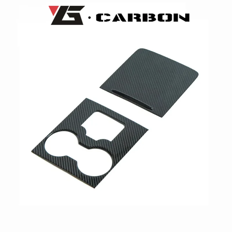 Direct Factory Supply Dry Carbon Fiber Car Interior Accessories Body Kit Center Console Box Cover for Tesla Model 3/Y 2019+