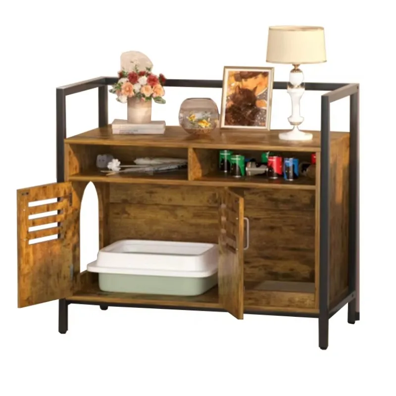 Large Storage Indoor Pet Storage Bench Wooden Pet Cat Dog Cabinet Furniture