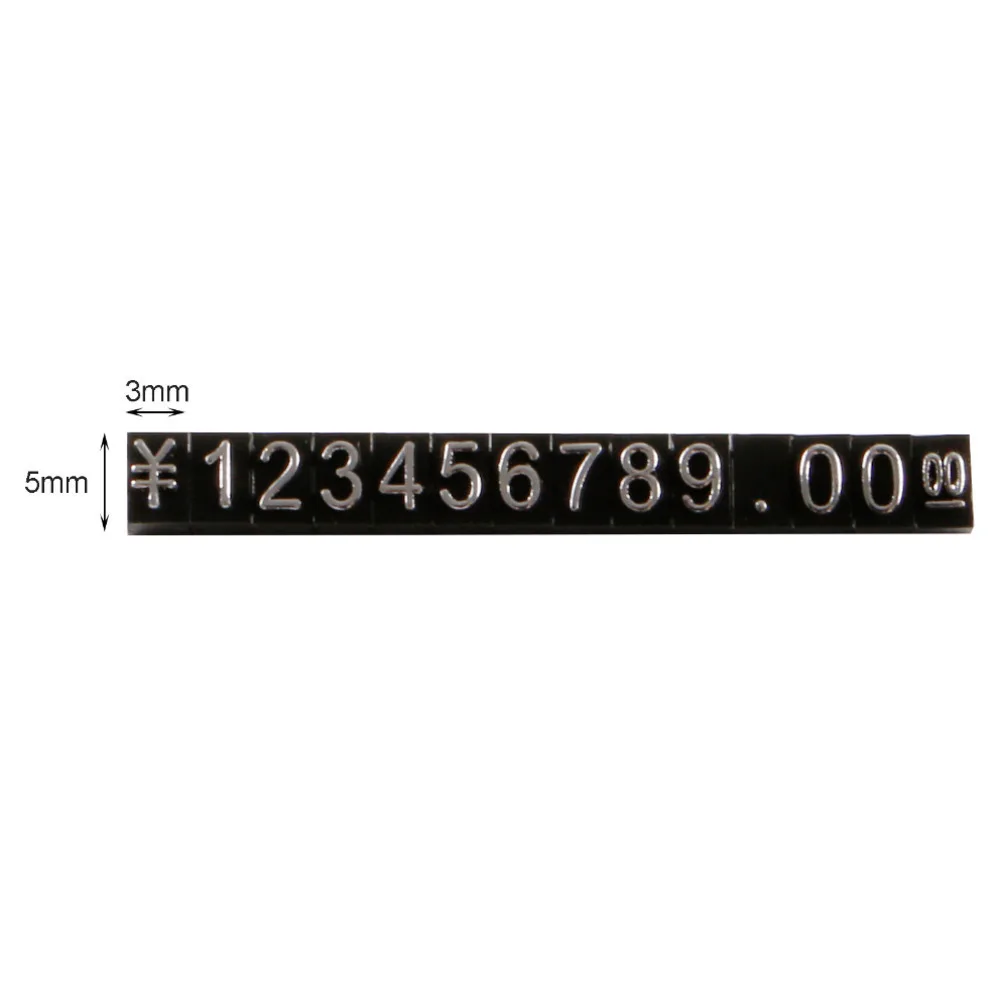 3x5mm 30pcs Per Pack Price Cube Dollar Jewelry Watches Euro Sign Mini Adjustable Number Tag Display Signs For Retail Shop