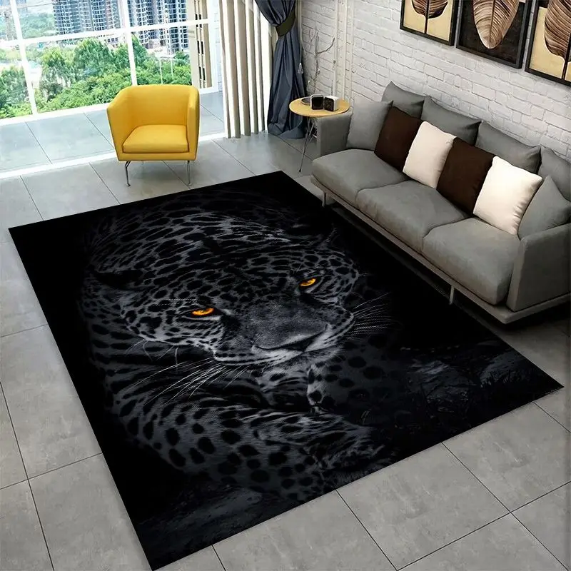 Fierce Leopard Cheetah Animal Beast Large Area Rug Non-slip Carpet for Bedroom Living Room Sofa Doormat Home Decor Floor Mat