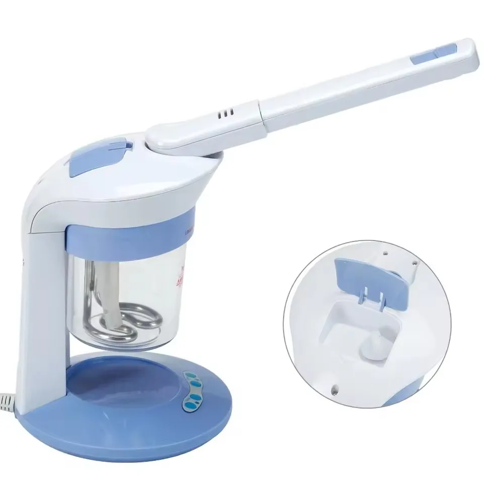 เครื่องพ่นไอน้ำโอโซนร้อนสำหรับผิวหน้า เครื่องเพิ่มความชื้นแบบละอองอุ่น ทำความสะอาดรูขุมขนอย่างล้ำลึก เครื่องพ่นไอน้ำนาโนสำหรับดูแลผิวหน้า ใช้ได้ทั้งในร้านเสริมสวยและที่บ้าน