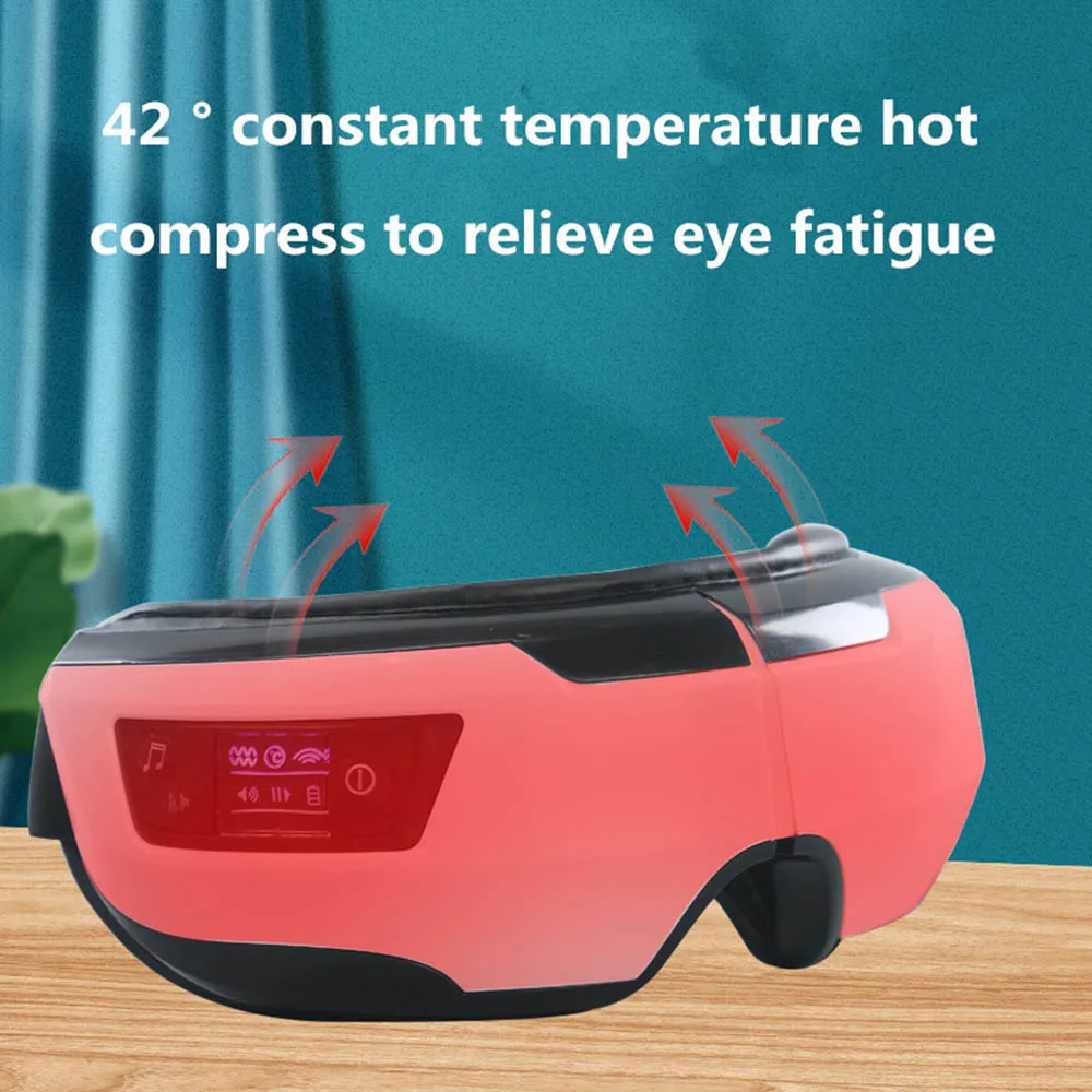 5D Intelligent Airbag Vibration Eye Massager Bluetooth Hot Compress Eyes Care Instrument Glasses Fatigue Sleep Mask Eye Massager