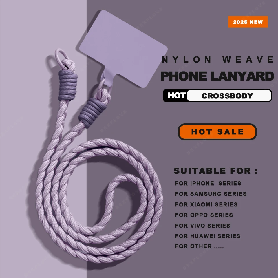 

Phone Charms Universal Case Lanyard Wrist Strap Outdoor Handwoven Mobile Neck Sports Anti-Lost Bracelet Hanging Card Cord Charm