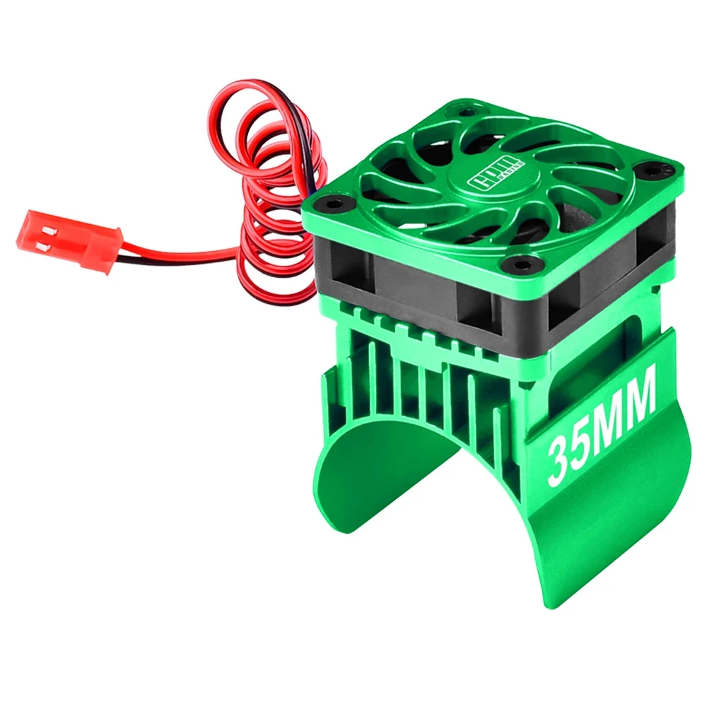 GPM para TRAXXAS Mini Maxx Monster Truck 107154-1 RC coches ventilador de refrigeración de aleación de Metal y disipador térmico de Motor de 35mm 3384