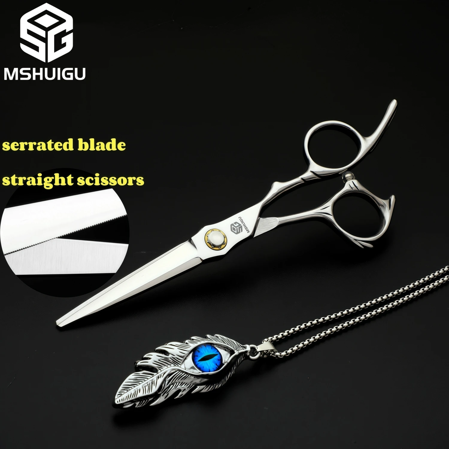 

MSHUIGU профессиональные парикмахерские ножницы 440C лазерные проволочные зубчатые лезвия многофункциональные тонкие ножницы 4-5-6,8 дюймов инструменты для стрижки волос