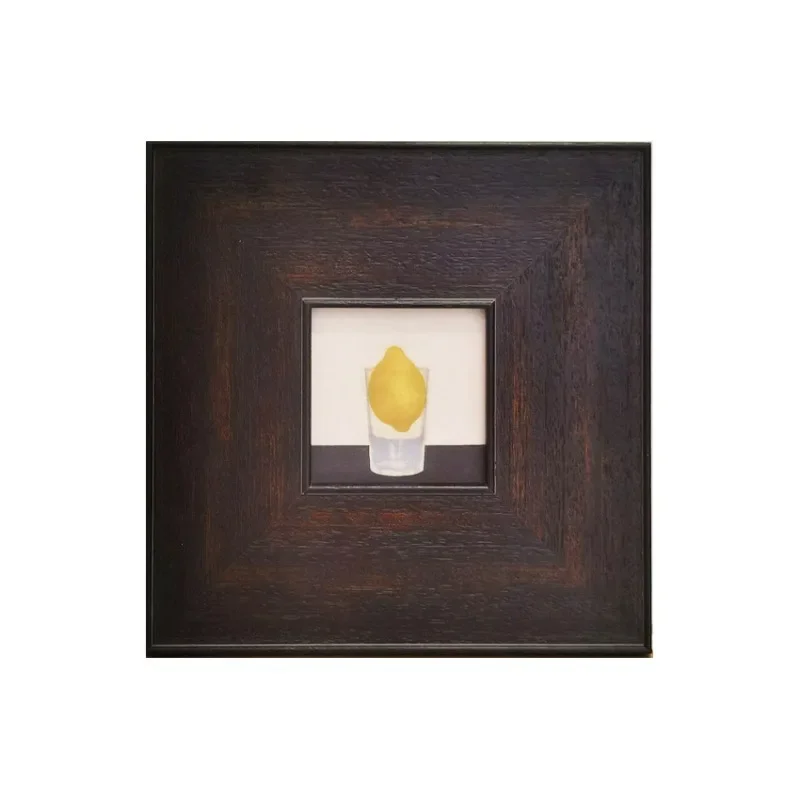 

Solid wood niche lemon pattern retro oil painting modern decorative painting hanging painting Chinese art medieval picture frame