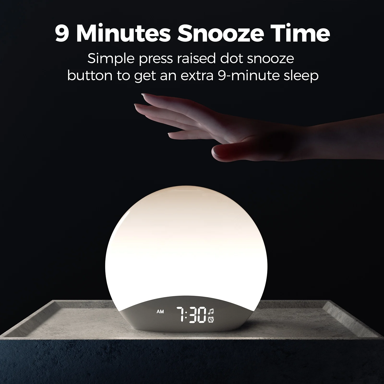 

Digital Alarm Clock Table Lamp Home Decor Baby Room White Noise Sound Machine Sunrise Alarm Clock 8 Nightlight 26 Soothing Sound