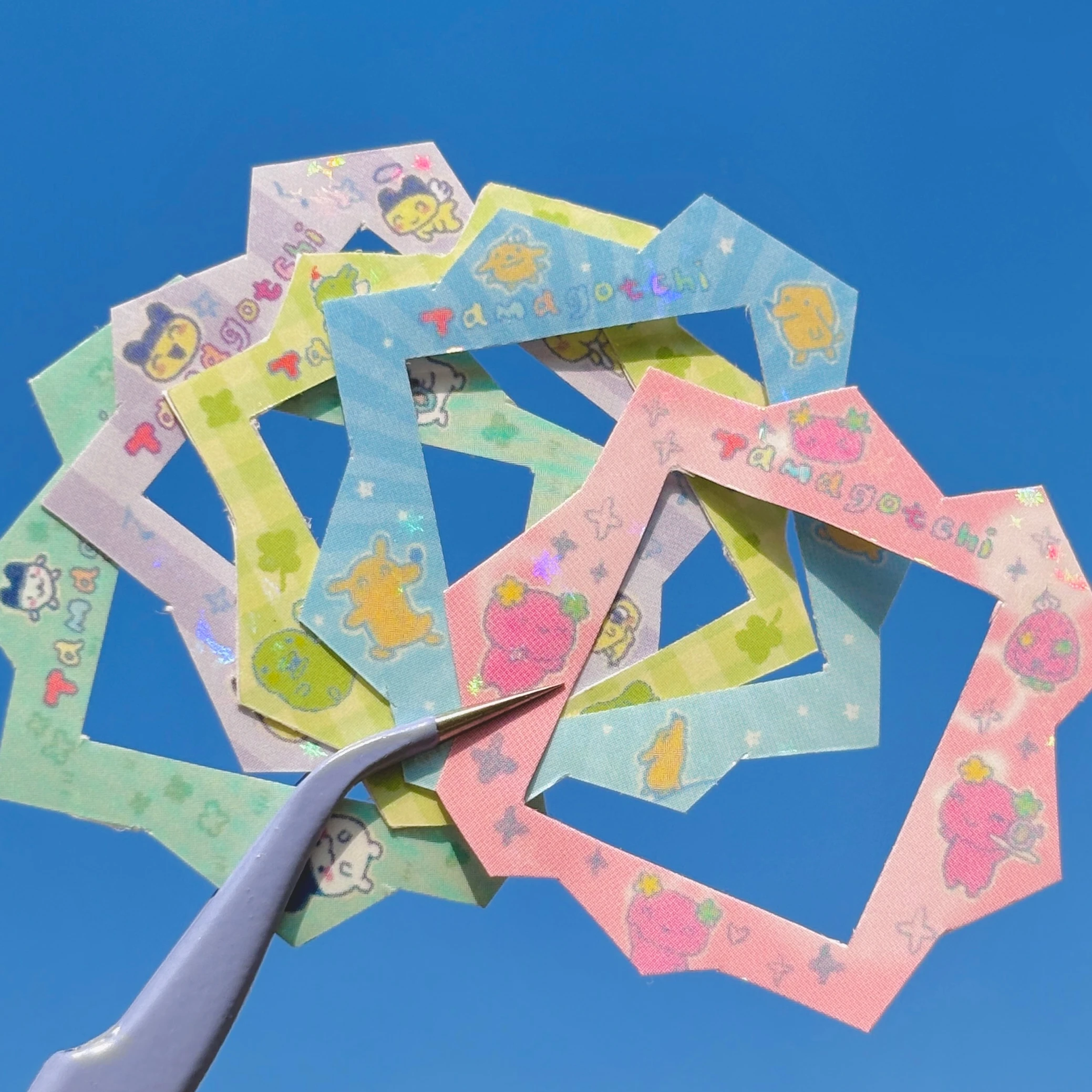 

Tamagotchi Paradise Panel Paper Stickers Cute Tamagotchi Paradise Decorative Stickers Accessories