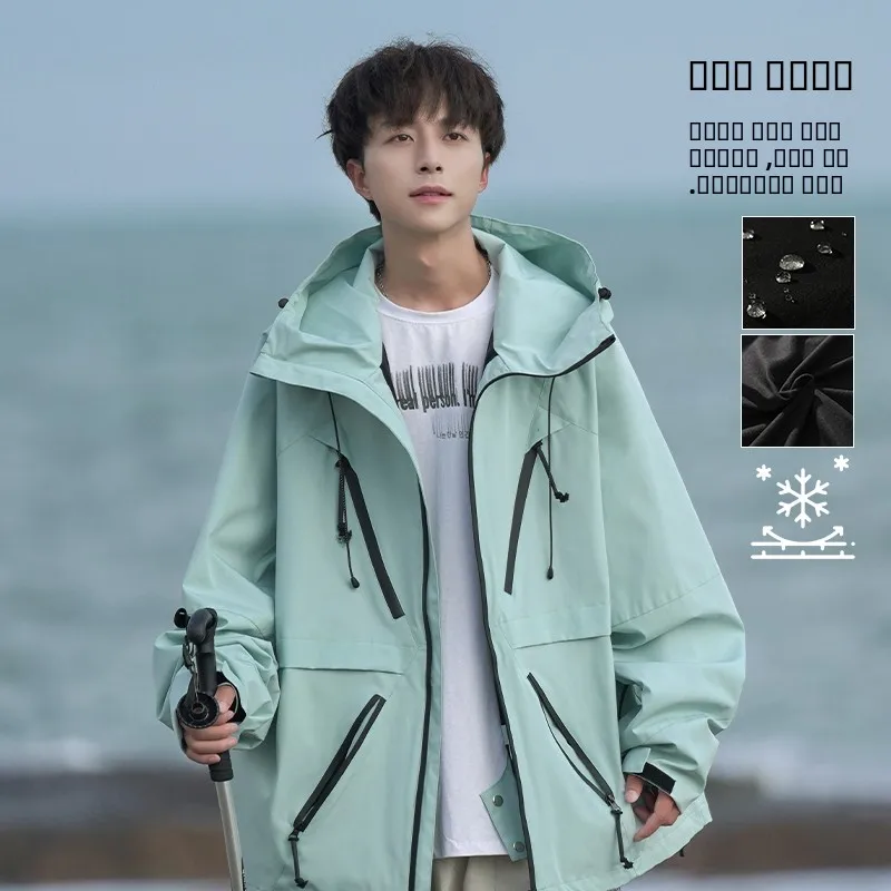 

Мужская зимняя утепленная куртка для сноуборда с флисовой подкладкой, ветрозащитная, морозостойкая, хлопковая рабочая куртка, модный американский бренд