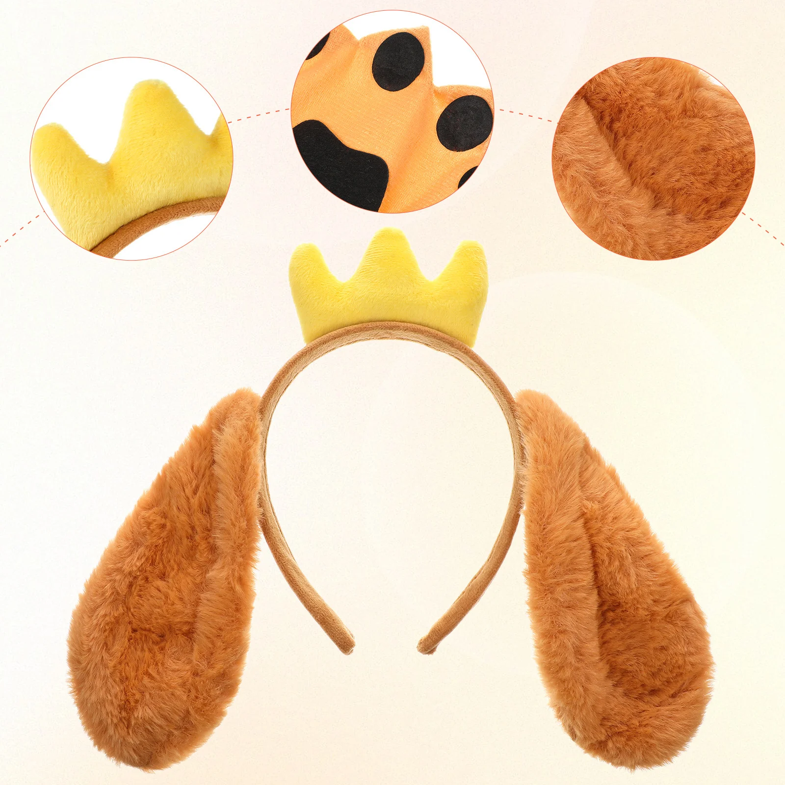 1 Juego de diadema con orejas de perro, conjunto de disfraz, accesorio ajustable para orejas de mascota con cola, guantes de pata para fiesta de Cosplay, Animal de Halloween