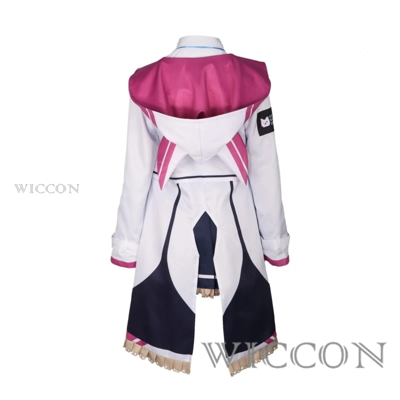 Blue Archive Saiba Momoi Costume Cosplay con copricapo orecchio e coda ragazza felpa con cappuccio giacca cappotto Halloween Party Carnival Outfit parrucca