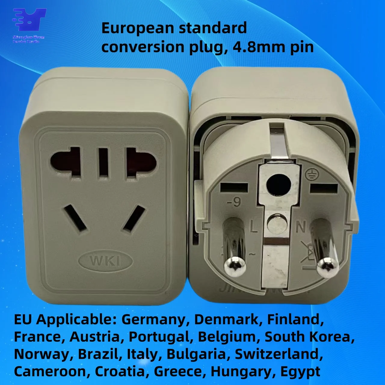 

EU Travel Adapter Plug,European standard conversion plug ,4.8mm Pin.