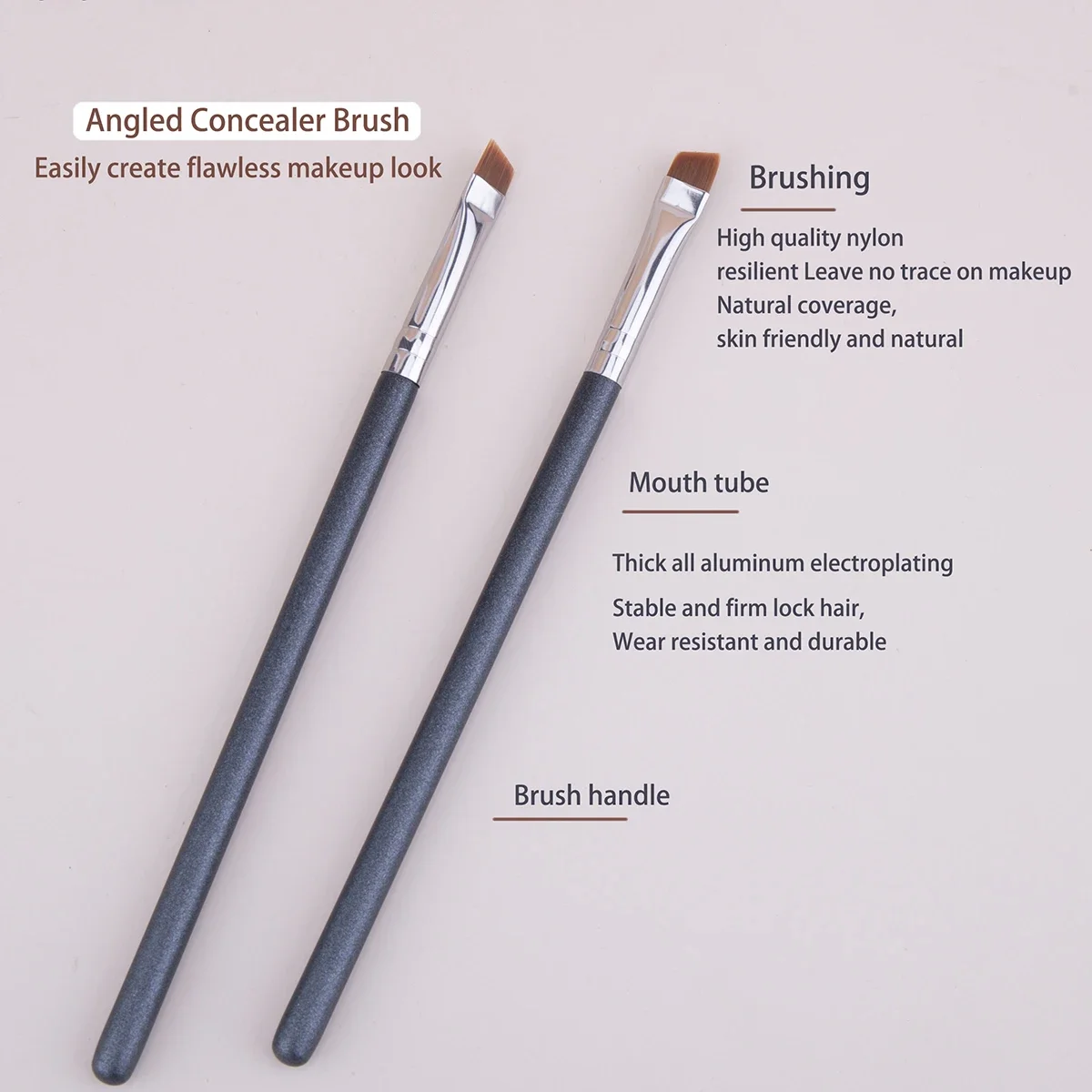 斜めコンシーラーブラシフラットアングル超薄型アイライナー眉毛ラインコンシーラーメイクブラシプロフェッショナルコンシーラー美容ツール
