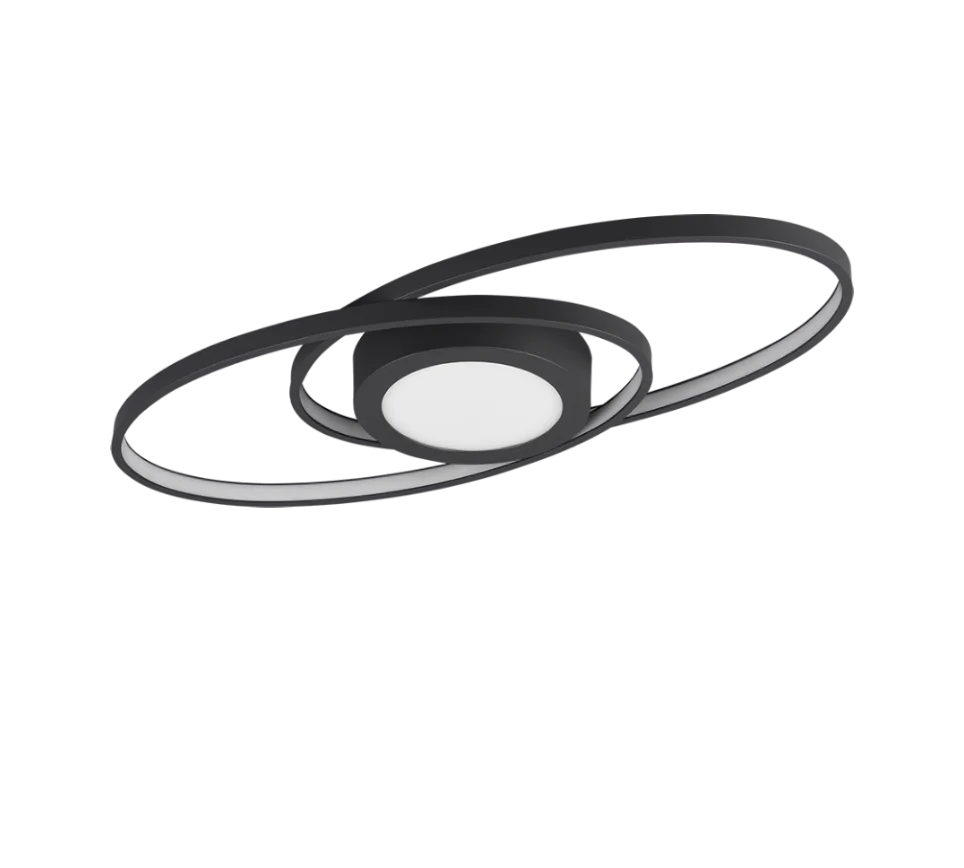 Afbeelding 3: LED plafondlamp, metaal, antraciet, L57 cm, Galaxy