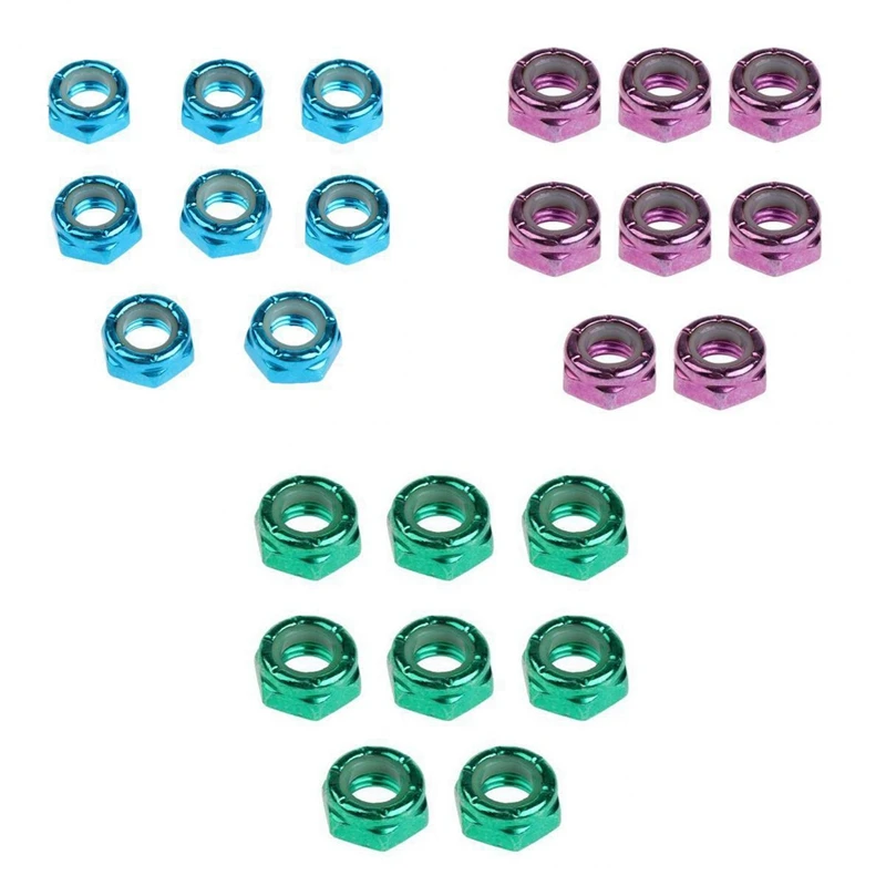 Tuercas de tornillo de eje para monopatín, accesorios de Hardware para Longboard, 72 piezas