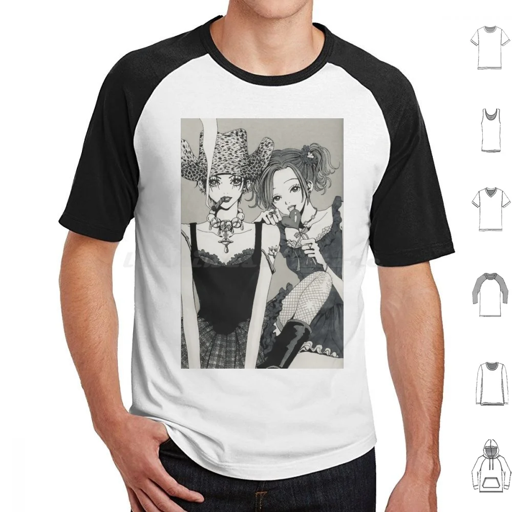 Nana Osaki & Hachi T-Shirt Baumwolle Männer Frauen DIY Druck Nana Nana Osaki Hachi schwarze Steine Explosion Anime Manga Yasu Ren Nobu Shoujo