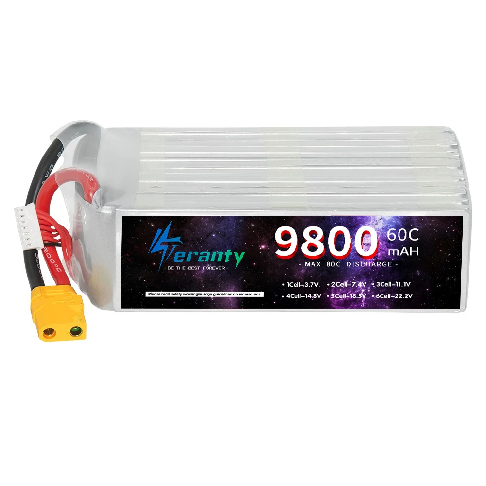 TERANTY 6S 22.2V 1500/2200/2700/3000/3500/4600/5600/6500/7200/8000/8500/9200/9800mAh Akumulator Lipo do Samolotów Samochodów Dronów Łodzi — zdjęcie produktu 6